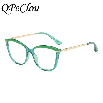 2021 Moda Seksi Mačka Oči Anti-modra Očala Okvir Ženske blagovne Znamke Optični Pregleden Očala Ženska Očala Oculos Feminino