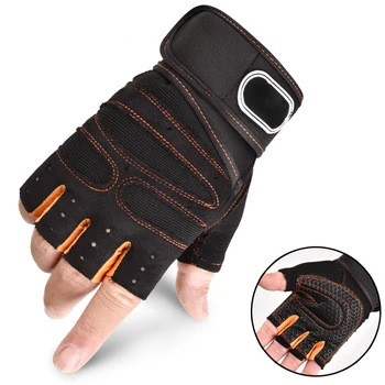 Pol prsta non-zdrsa rokavice uteži rokavice bodybuilding uresničevanje rokavice za moške in ženske, M / L / XL