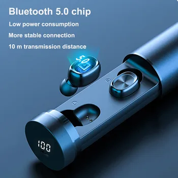 B9 TWS Bluetooth Slušalke 5.0 Brezžični 8D HI-fi Bluetooth Čepkov Šport MIC Slušalka Glasbe, Gaming Slušalke za Xiaomi Huawei Samsung