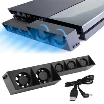 Za PS4 Turbo 5 Hladilni Ventilator Zunanji USB Hladilnik & Auto Senzor za Nadzor Temperature Hlajenje Pralni Igre Pribor