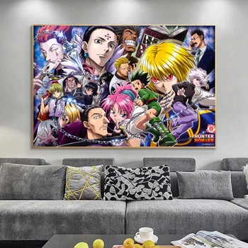 Klasični Japonski Anime Hunter X Platno Slikarstvo Priljubljen Anime, Plakati, Tiskanje Wall Art Slik, Dnevna Soba Stenski Dekor Cuadro