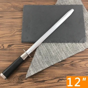 Musat 12 inchKnife Ostrenje Palico Profesionalni Kuhinjski Noži Ostra brušenje jekla, Ogljikovega jekla, Široko ostrenje bar