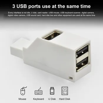 USB 3 Vrata Hub Razdelilnik Mini Prenosni Neposredno Plug-in, USB Podaljšek Za Prenosni RAČUNALNIK Macbook Mobilni Telefon, High Speed U Disk Reader