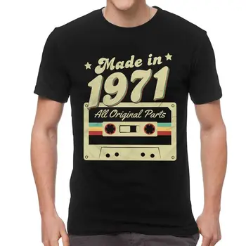 Moški Letnik Izdelan Leta 1971 T-Shirt Ulične 50. 50 Let, Rojstni dan Tshirt Kratek Rokav Edinstveno T Shirt Homme Cotton Tee Vrhovi
