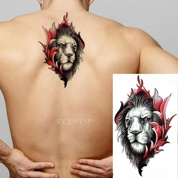 Nepremočljiva Začasni Tattoo Nalepke Luna Lobanja Volka Glavo Živali Ponaredek Tatto Flash Tattoo, Nogo, Roko, Roko za Moške, Ženske