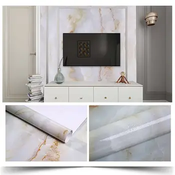 60cmx10M kuhinji PVC stenske nalepke marmorja točilne nalepke kopalnica samolepilni vodoodporno ozadje