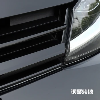 2pcs svetlo črno Za VW Golf 7 svetlo črno trim vrstica spremenjena maska Golf 17-20 spredaj ograjo, mrežo je okrašena