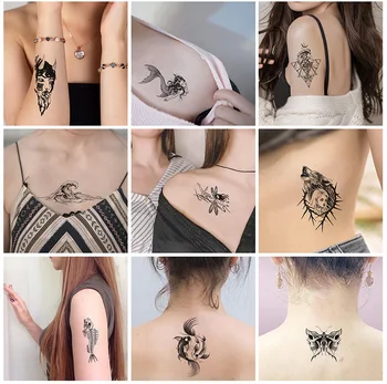 30 Listov Začasne Tetovaže, Nalepke,Multi-Barvne Mešani Slog Body Art Začasne Tetovaže za Ženske, Dekleta, Otroci Tatoo Določa