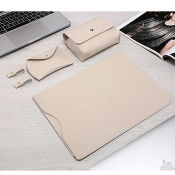 Laptop Rokav Vrečko Za Macbook Air 13 Retina 11 12 15 Prenosnik 15.4 Primeru Za Xiaomi Pro 13.3 Surface Pro 4 5 6 12.3 Usnja Kritju