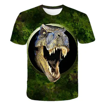 3D Tiskanje Priljubljenih Filmov T-shirt Divji Dinozaver otroška Oblačila Dekleta Kratkimi Rokavi Tshirt Otroci Tees Vrhovi Za Fante 4T-14T