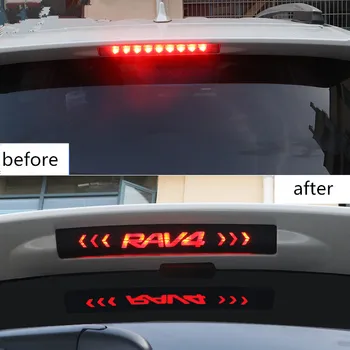 Avto Styling 3D Ogljikovih Vlaken Nalepke Za Rav4 2016 2017 2018 2019 2020 Auto High Nameščena Stop Zavorna Luč Decals