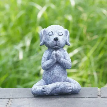 DODATKI modni pes buda meditacija pes kip joga pes molitev predstavljajo konkretne zen dekoracijo dejanje slika
