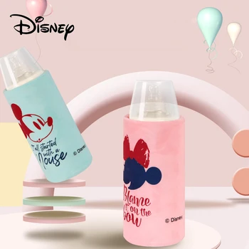 Disney USB Ogrevanje Steklenico Mleka Izolacijo Pokrova Baby Thermostatic Toplejše Vrečko Pozimi Izlet Prenosni Mehke Žametne Tkanine Toplo Mleko
