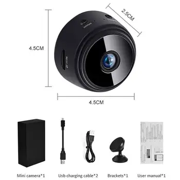 Mini HD 4K/1080P WiFi IP Kamere, Zaznavanje Gibanja, Nočno gledanje Remote Monitor Z Magnetno Držalo Mini Doma Brezžične Kamere