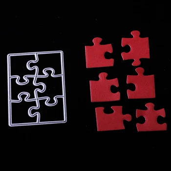 Jigsaw Puzzle Kovin Matrice Die Rezanje Predlogo Umre Reliefi Mapo Za DIY Foto Album Kartico, zaradi Česar Scrapbooking Obrti