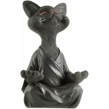 Srčkan Buda Mačka Figur Z Meditacijo, Jogo Zbirateljske Vesel Urha Klicati Art Dekor Doma Vrt Dekoracijo Sočna Ornament