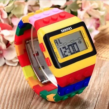 Elektronski Watch LED Digitalna Ura 30 M Nepremočljiva Pazi za Ženske, Mavrične Barve Plastični Trak za Elektronsko ročno uro Reloj Mujer
