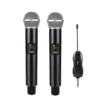 Profesionalni Brezžični Ročni Mikrofon Karaoke Mic USB Mini Doma KTV s Sprejemnikom Za Predvajalnik Glasbe, Petje Diktafona Mic