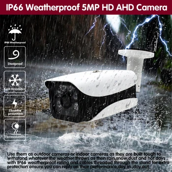 5MP Onvif CCTV Analogni Fotoaparat na Prostem Nepremočljiva Night Vision AHD DVR Varnostna Kamera Bullet BNC Video nadzorni Sistem XMEYE