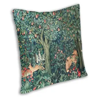 Živahno Fox In Zajcev, William Morris Vzglavnik Doma Dekorativne Cvetlični Tekstilni Vzorec Blazine Kritje za dnevno Sobo