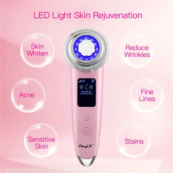 CkeyiN 4 Načini LED Luči Obraz Massager Prehrana Uvoz Globoko Čiščenje Odstrani Akne Pomlajevanje Kože, Lifting, Učvrstitev Nego Oči