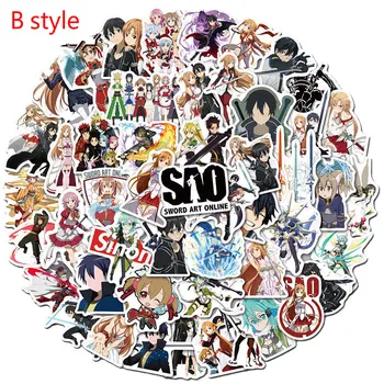10/30/50pcs/Set Anime Sword Art Online Risanka Nalepke Etiketo Za Skateboard Čelada Darilo Kolesarski Računalnik Prenosni Avto Nalepke