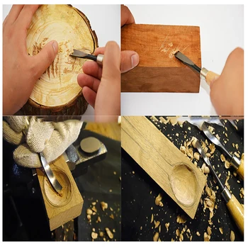MOYOTEC 6pcs/set Lesa Carving Nož Rezilo Nastavitev DIY Ročna Orodja, Žolna Carving Nož Lesnoobdelovalnih Orodja