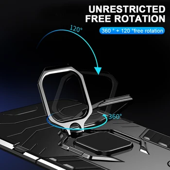 Avto Magnetno Držalo Obroč, Prevleke za Zaščito Samsung Galaxy 12 32 A32 A52 A72 A12 A02S M31S M51 S21 Ultra Plus Shockproof Primeru