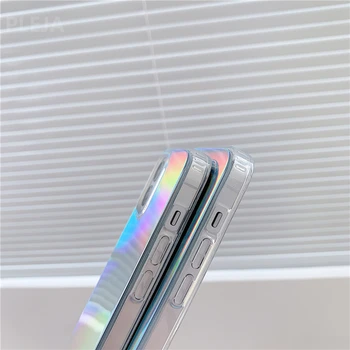 Moda Luksuzni Laser Silikonski Primeru Telefon Za iPhone mini 12 11 Pro Max 7 8 Plus X XR XS Max SE 2020 Kritje Lepe Pisane Fundas