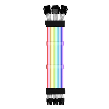 PSU Napajalni Kabel Podaljšek RGB 24Pin ATX GPU 8Pin Trojno Darkice PCI-E 6+2Pin Dvojno Mavrico Kabel 5V Sinhronizacijo PC Primeru Dekoracijo