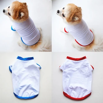 Preprosto Belo Poletje Pet Tshirt Kuža Pes Oblačila Hišnih Mačk Telovnik Bombaž Tshirt Chihuahua Kostumi, Oblačila za Pse, za Majhne Pse