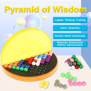 Logični Um Igra Modrost Piramida Ploščo 178 Izzivi Puzzle IQ Razvoj Izobraževalne Igrače Za Otroke Možganov Teaser Igrače Darilo