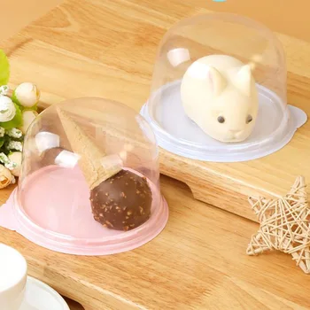 50Set Pregleden Torto Dome Posode Cupcake Embalaža Polje svate Korist Škatle Dobave Baby Tuš Rojstni Chri