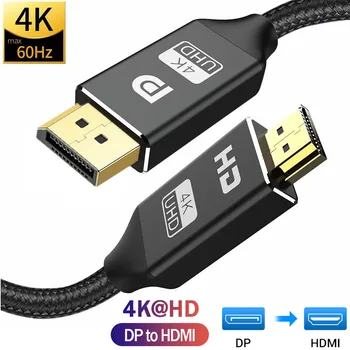 1M 2M 3M Display Port na HDMI 4K 60Hz 30Hz DP za HDMI in združljiv Kabel usb, za PC xiaomi Prenosni TELEVIZOR, Projektor Video Audio Žice