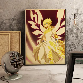 Japonski Anime Fairy Tail Retro Slikarstvo, Umetnost Doma Dekor Platno Plakat in Tiskanje Cafe, ki Živijo Spalnici Otroški Sobi Stensko Sliko