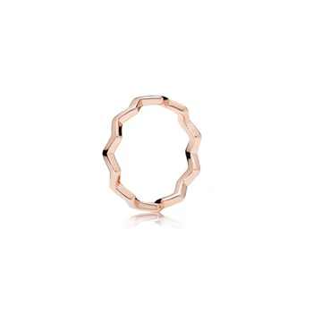Najbolje prodajan Pandora 925 čistega srebra rose gold ring CZ Obroč Za nekaj ženskega posla Obletnico Modni Nakit