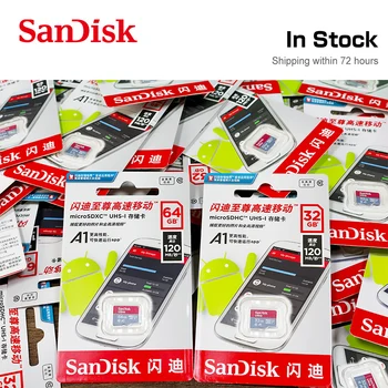 Prvotne SanDisk Micro SD Kartico Class10 TF Card 16gb 32gb 64gb 128gb Max 120Mb/s pomnilniške kartice 256gb za pametni telefon in tablični računalnik