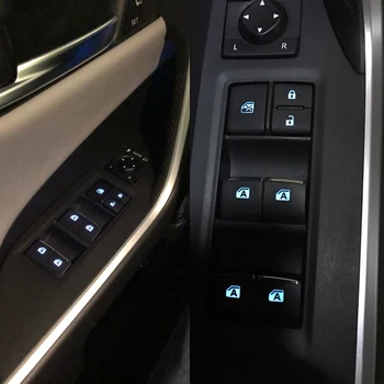 Osvetljeni LED Moč Okno Vrata Stikalo za Toyota RAV4 2019 2020 Levo Vožnje iz Ozadja Glavno Stikalo