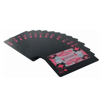 PVC Nepremočljiva Igralne Karte, Poker Karte, Poker Igra Krovu, Zlata Folija Poker Set Plastičnih Čarobne Kartice Nepremočljiva Magic Kartic