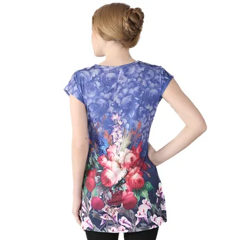 Nov Prihod plus velikost 7XL Velika velikost Stereo tiskanje Moda za ženske obleke poletje majica kratek rokav vrhovi ženske Majice