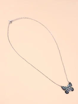 Moda priložnostne lady metulj obesek crystal ogrlica za Ženske letnik klasična ogrlica Boemski stil poročne študent obesek