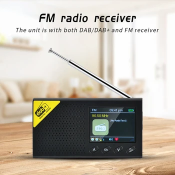 LCD-Zaslon 5.0 Digitalni Stereo Radio DAB FM Avdio Sprejemnik, Predvajalnik, FM Sprejemnik Avdio Oddajanje Predvajalnik Prenosni