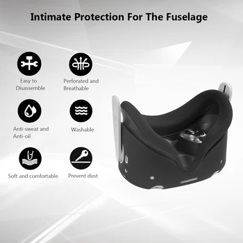 Oculus Quest 2 VR Silikonski VR Čelada Zaščitni Pokrov Gostiteljice Zaščitni Pokrov Za Oculus Quest 2 VR Dodatki