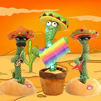 Lepo Govoriti Igrača Ples Kaktus Lutka Govori Govori Snemanje Zvoka Ponovite Električni Polnjene Rastline Igrača Otrok, Zgodnje Izobraževanje Igrače
