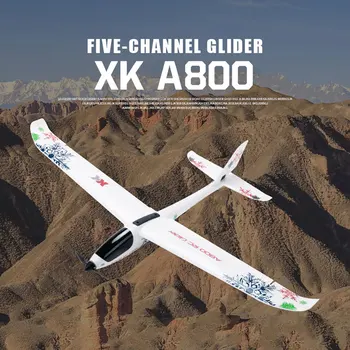 XK A800 5-kanalni RC Letalo Naprej-pull Fiksno krilo Daljinsko upravljanje Zrakoplova Padalo 3D6G Stikalo Otroci Igrače