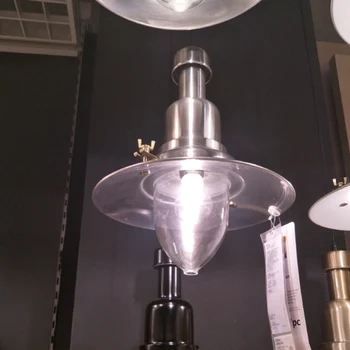 Ameriški retro kovanega železa eno glavo LED obesek lučka industrijske veter chrome plating E27 restavracija dekoracijo mansarda razsvetljavo