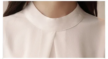Blusas Poletje Zgornji Deli Oblacil Ženske Bluze Femme Bluzo Ženske Blusas Mujer De Moda 2021 Verano Brez Rokavov Bela Šifon Bluzo Majica E770