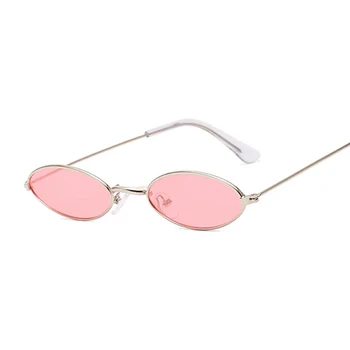 2021 Majhen Okvir Črne Odtenke Okrogla Sončna Očala Ženske Ovalne Blagovne Znamke Oblikovalec Vintage Moda Rožnata Očala Za Sonce Ženskega Oculos De Sol