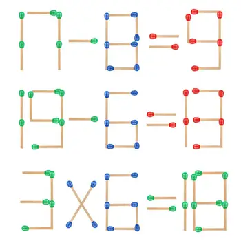 Otroci Ustvarjalni Lesene Match Palico Gradnikov Sestavljanke Igro Učno Pomoč Matematiko Inteligentni Puzzle Igrača