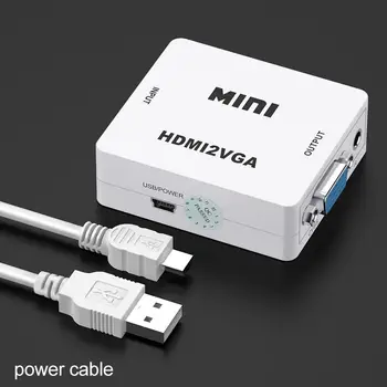 Mini HDMI na VGA Adapter HDMI2VGA Pretvornik Z Audio Digital Analogni HD 1080p Za Prenosni RAČUNALNIK Tablični Displayer HDMI, VGA